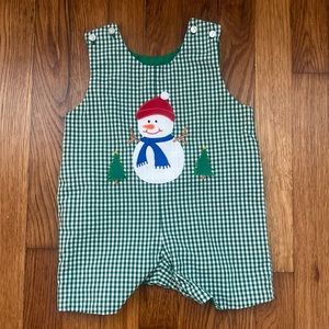 Green & White Gingham Christmas Jumper